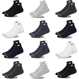 12 Pairs Sports Ankle Cotton Socks | Free Size| Breathable| Daily Use| Multicolor-picture-31