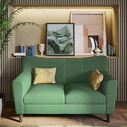 GODREJ INTERIO Sofa Bevelark 2 Seater Fabric Sofa for Living Room, 3 Year Warranty, Pinewood, Green-picture-56