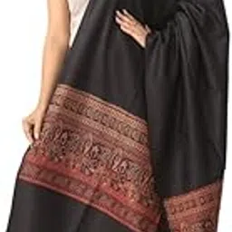 manra Women's Kashmiri Acro Wool Self Design Border Shawl [SIZE:40X80 Inches] (SHAWL BORDER 818)-picture-50