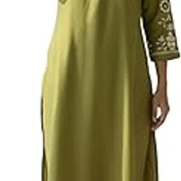 trayon fashion Womens Rayon Co-Ord Set With Intricate Floral Embroidery On The Sleeves And V-Neck line 2-Piece Ethnic Wear-picture-37