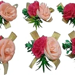 The Diva Decor Artificial Flower Bunch (Pack of 10) | Decorative Flowers for Hampers, Trousseau, Gifts, DIY Craft, Home & Office Decoration (Pink)-picture-27