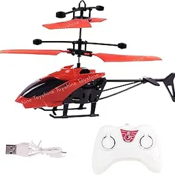 Toyshine Remote Control 2 Channel Helicopter with inbuilt Hand Sensor Along with USB Charging Tornado Infrared Induction 3D Lights Toy for Kids 8+ Years, Red-image-32