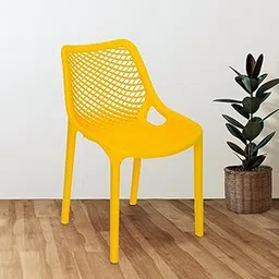 Nilkamal Vento Plastic Chair |for Living Room, Bed Room, Kitchen, Office Room, Outdoor| 100% Polypropylene Stackable Chair (Yellow)-picture-32