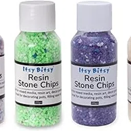 Itsy Bitsy Natural Stone Chips (100gm x 4 Bottle) - Snow Rose, Lime Crush, Citrus Candy, Berry Blend-image-18