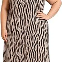 manvicare Tiger Print Sleeveless Rayon Fabric Plus Size Nighty for Women-picture-36