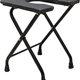 KDS SURGICAL Premium Imported Commode Stool With Lock Added Safety, Black-picture-23