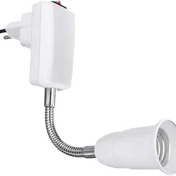 MERISHOPP™ E27 to EU Plug Light Bulb Socket Adaptor Converter Led Lamp Base Switch-picture-11