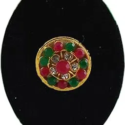 vidhya kangan Handmade Fancy Stone stud Work Saree pin Brooch for Women Jewellery Latest Stylish Crystal Unisex Floral Shape Brooch for Women/Girls (sku-bro2731)-picture-33