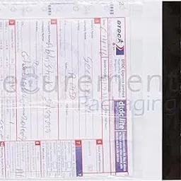 Securement Tamper Proof Security Courier Bag/Envelope with Sealking Tape and Pod Jacket, 60 Micron, 7 Inch x 8 Inch, White and Black, Pack of 100 image 1