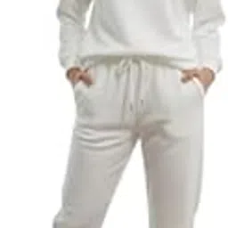 kharcheli Women’s Premium Soft Knit Loungewear Set – Full Sleeve Top & Jogger Pants, Ultra-Soft Stretch Co-Ord, Lightweight & Breathable Home, Travel Wear (IN, Alpha, 2XL, Regular, White)-picture-10