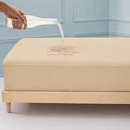 Boko Earth Terry Cotton Mattress Protector 75x60 Inch (6.25x5 ft) | 100% Waterproof, Ultra Soft, Breathable & Hypoallergenic Fitted Bed Sheet Cover | Washable, Dustproof & Noiseless (Beige)-picture-31