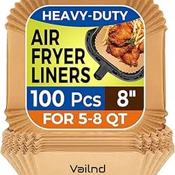 Air Fryer Paper Liners: 100Pcs Parchment Paper, 8" Air Fryer Liner Disposable for Microwave, Non-Stick Square Air Fryer Basket Liner-picture-27