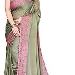 Bhavin Creation Plain/Solid Bollywood Chiffon Saree-picture-31