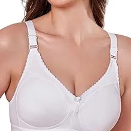 maroon 407 Full Support M-Frame Minimiser Spacer Cotton Blend Bra for Women Non-Wired, Non-Padded, Full Coverage Seamless T-Shirt Bra-picture-25