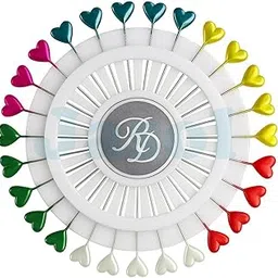 Mixed Color Multipurpose Heart Shaped Head Sewing Pins – 60 Pcs, 5.5cm – for Tailoring, Dressmaking, Patchwork, Crafts, Fashion Designing, Florist, DIY, Decoration-picture-13