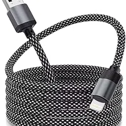 Sounce USB-A to Lightning 65W Rapid Charging Cable 3.1A Fast Data Transfer Cord Reinforced Nylon Braided Cable for iPhones, iPads, AirPods & Other Lightning Port Devices 1 Meter (Black)-picture-37