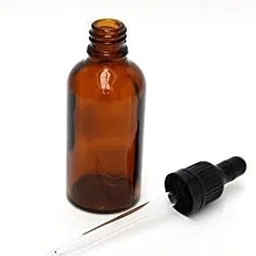 Tattvalogy Amber Color Round Empty Glass Bottle with Black Dropper Set of 5 pcs - 100 ml Each | for Essential Oils, DIY Skin Care, Cosmetics, Bottle | Refillable Travel Size Cosmetic Container-image-29