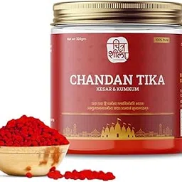 CHITRASHILA Red Chandan Tika with Kesar, Kumkum and Camphor, 100g, Natural Herbal Formula for Daily Puja and Rituals-image-41
