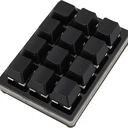 RGB Mini 12 Key Gaming Keyboard, USB C Wired Macro Mechanical Keypad, Red Switch, Shortcut Custom Gaming Keyboard PC Keypad Key Board for Office Work Game (Black)-image-2