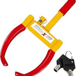 AllExtreme CQ6994B Heavy Duty Anti Theft Wheel Lock Clamp Anti-Theft Towing Parking Boot Tire Claw Adjustable for Auto Car Truck with Two Keys-picture-19