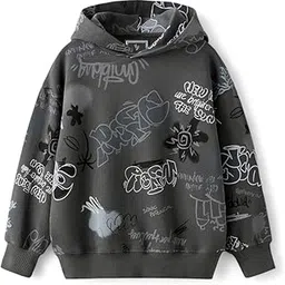 Alan Jones Clothing Boys Oversize Hoodie with Graffiti Print | Full Sleeve Sweatshirt for Kids & Teens | Age 6-16 Years-picture-39