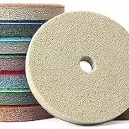 SK Traders Sponge (Non-Woven) Pad for Marble/Stone/Granite Polishing Combo of 5 Pcs - Grits #500-#5000 for Polishing (5pcs.)-image-3