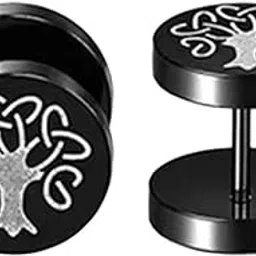 bnf Stylish Stud Earrings for Men Women Metal Round Ear Studs Piercing |Jewelry Style L|Jewelry & Watches | Fashion |Jewelry | Earrings-picture-26