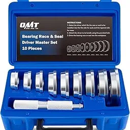 Orion Motor Tech 10pcs Bearing Race and Seal Bushing Driver Install Set 9 Discs Collar Axle Housing with Carrying Case Master/Universal Aluminum Kit for Automotive Wheel Bearings-image-0