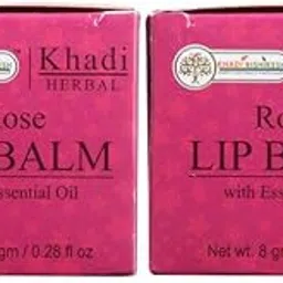 KHADI RISHIKESH Ayurvedic Rose Lip Balm For Moisturises Dry Lips-eals Chapped Lips.-Regular use-Combo Set Pack Of - 8GM x 2 (16GM)-image-5