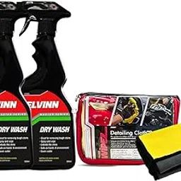 Kelvinn Dry Wash Super Kit: 2x 500ml Dry Wash + Microfiber 600gsm Detailing Cloth for Effortless, Waterless Cleaning and Superior Exterior Care-image-2