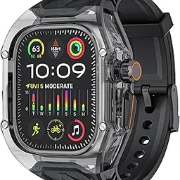 Mht By Mohit® Heavy Duty Watch Strap Case compatible For Apple Watch ultra/ultra2 | Black | 49mm-picture-31