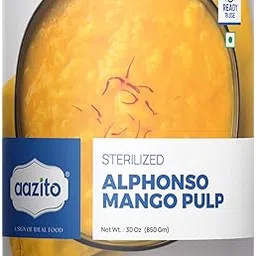 AAZITO Alphonso Mango Pulp 850g | Aamras | No Added Preservative | No Added Color | 100% Natural-picture-38
