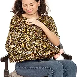 Feather Hug 360? Nursing Cover For Breastfeeding Mother, Women, Preemie Baby Maternity Mom, Multi Use, Feeding Cloak, Kurti, Shawl, Apron, Poplin ( Jaguar), 1 Count-picture-49
