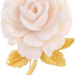 syga Brooch Pin Fashion Crystal Rhinestone Jewellery Pin Vintage Clothing Accessories Decoration White Rose Flower Brooches - S223-picture-18