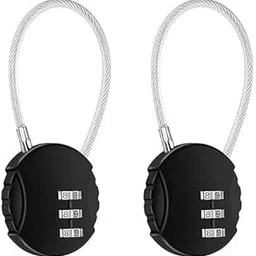 FEBLICH 3 Digit Travel Luggage Combination Lock, Gym Padlock Mini Combination Waterproof Resettable Bag Luggage Gate Padlock Outdoor for School Locker Backpack Travel Toolbox Storage (Black - Combo)-picture-13