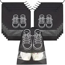 mapperz Shoe Bags for Women & Men Travelling Accessories Reusable Storage Cover Shoes Organizer Shoe Pouches Travel, Pack of 6 (Random Colors)-picture-32