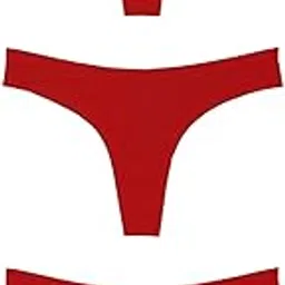 Fashion & Style Women's Daily Use Lightweight V- Shape G-String Cotton Blend Thong Penty Pack of 3-picture-34