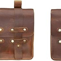 calandis ™ 2x Belt Pouch Retro Style Purse with Belt Loop L Brown and S Brown | Backpacks, Bags & Briefcases | Mens Accessories-picture-14