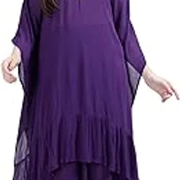 drape and dazzle Solid Stylish Kaftan and Palazzo Set |Kaftan Kurta Set for Women DD-092-picture-36