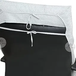 ROMAN HOME Cotton Chair Towel Soft for 500 GSM - Super Soft Office Chair Towel with Tie Knot(White for 1 tie)-picture-14