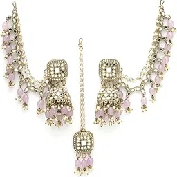 Traditional Stylish Gold Plated Polki & Pearl Bahubali Jhumki Jhumka Earrings Jewellery For Girls And Women-image-41