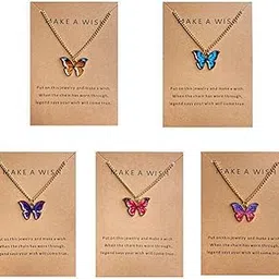 shining diva fashion 5-6 Pcs Latest Stylish Butterfly Jewellery Necklace Set for Women Pendant Necklace Gifts for Girls-picture-28