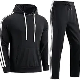 barkeyo Trendy Clothing Set with Hoodie & Pants Co-ords for Men || Cotton Blend Hoodie and Jogger Trackpant Clothing Set-picture-64