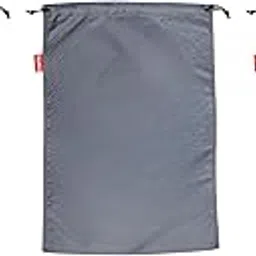 wet free Shoe Bag with Lace Closure-Grey Waterproof Polyester Fabric, Reusable, Lightweight, Easy-to-Carry Shoe Organizer, Portable Footwear Pouch for Gym, Business & Sports (Pack of 3)-picture-20