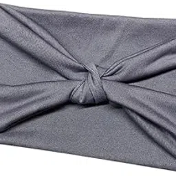Women's Wide Head Wrap Elastic Headband for Sports, Running, Yoga Gray-image-88