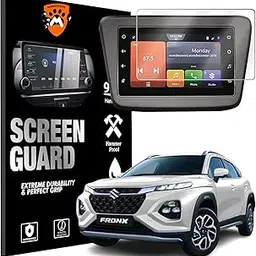 MOBIHOUSE Tempered Glass Screen Protector for Maruti Suzuki Fronx 7-Inch Infotainment | 9H Hardness, Anti-Glare, Bubble-Free, Touch Sensitive-image-7