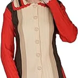 Women Woolen Double Collar Multicolour Cardigan Daffodil Fabric Cardigan for Women Free Size Long Cotty Warm (RED, 3XL)-image-6