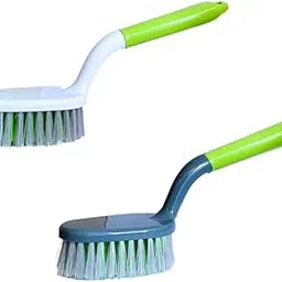 KWEL Wash Basin Cleaning Plastic Brush with Small Scrubber, Handy Brush for Multipurpose Dirt Cleaning - Pack of 2 (Multicolor)-picture-39