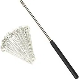 OESS Reusable Inoculating Loop with 50pcs 10uL Nichrome Needle Tips Inoculation Loop for Bacterial Tissue Culture-picture-23