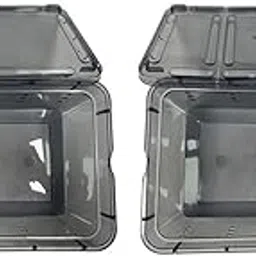 VELURA 2pcs abs Reptile Breeding Box Spider Feeding Hatching Tank Black|2 Pieces Reptile Case|Reptile Supplies| Reptile Supplies|Pet Supplies-image-37